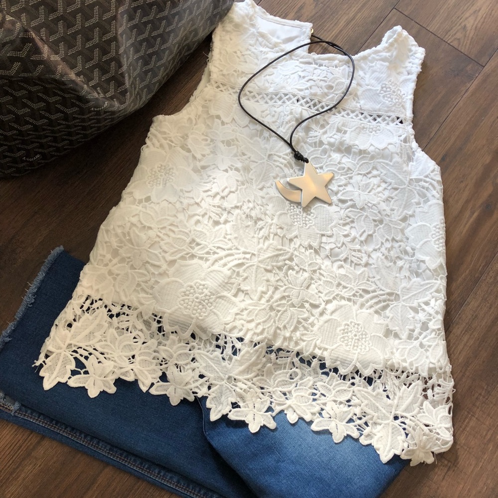✨LAST ONE ✨White sleeveless boho crochet top - Picture 8 of 8